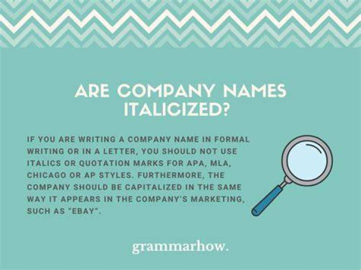 Are brand names italicized apa