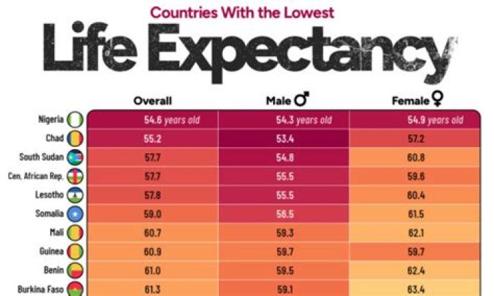 Average Life Expectancy in Nigeria: Details and Reasons