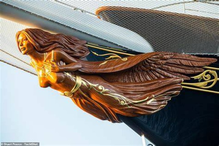 
Jeff Bezos’ superyacht Koru has a wooden sculpture of girlfriend Lauren Sanchez? 